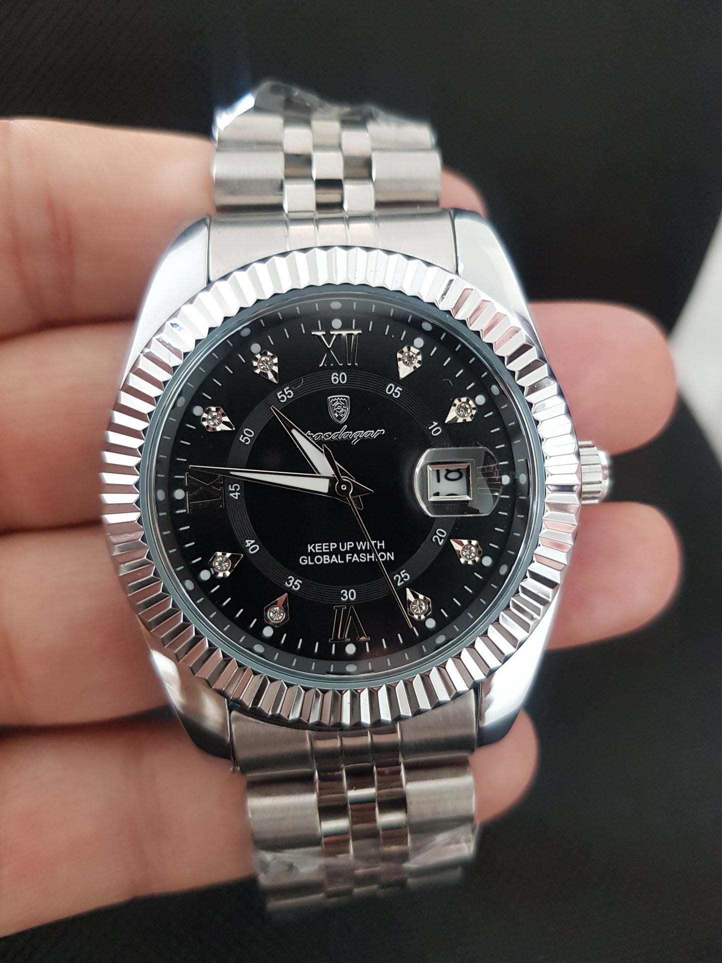 Montre Chicago fire argenté fond noire