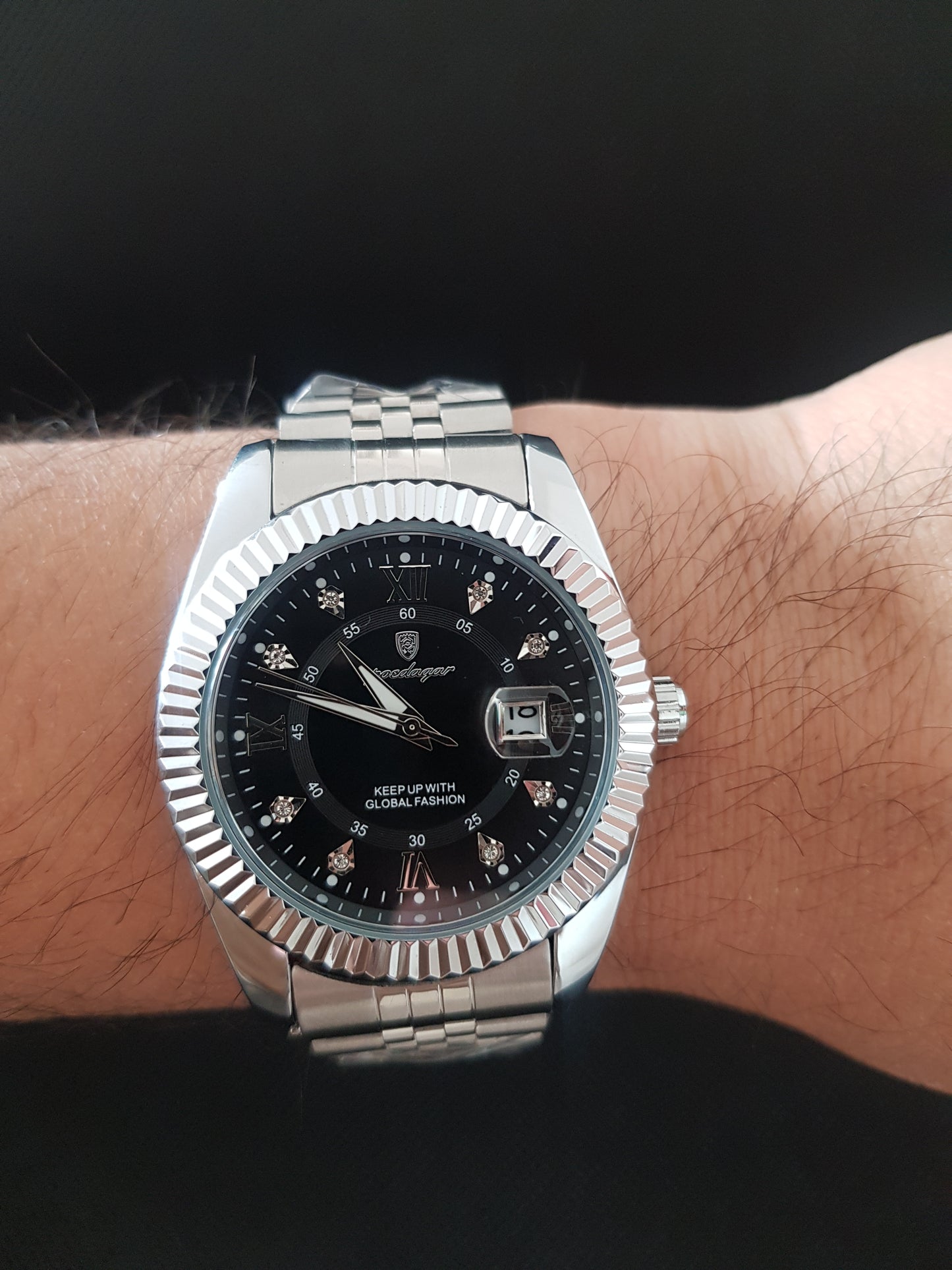 Montre Chicago fire argenté fond noire