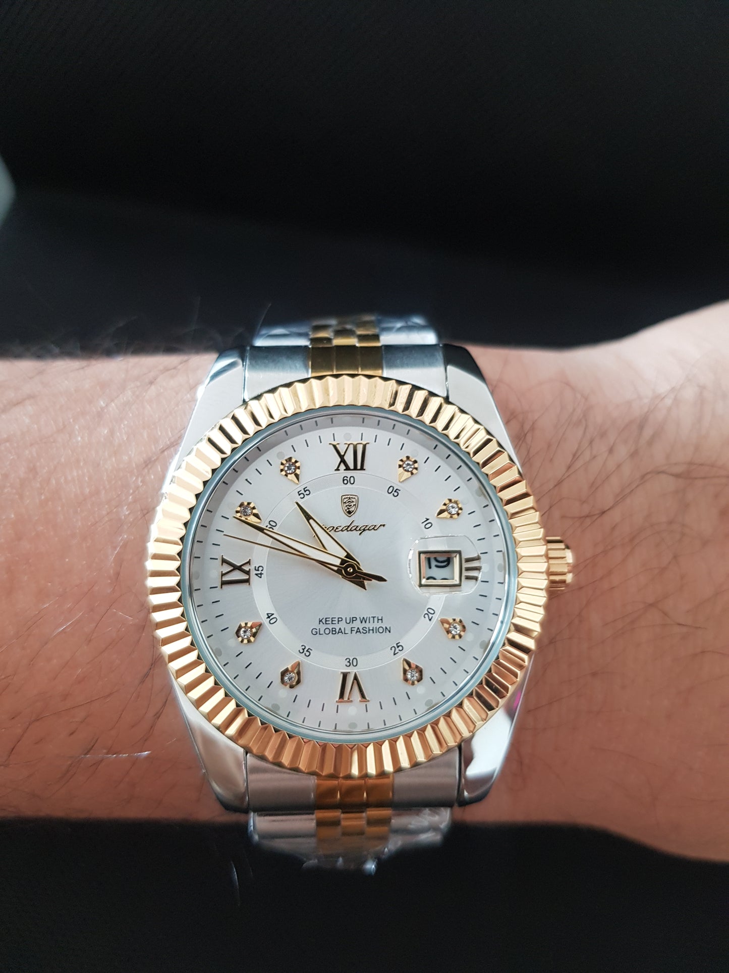 Montre Chicago fire argenté doré fond blanc