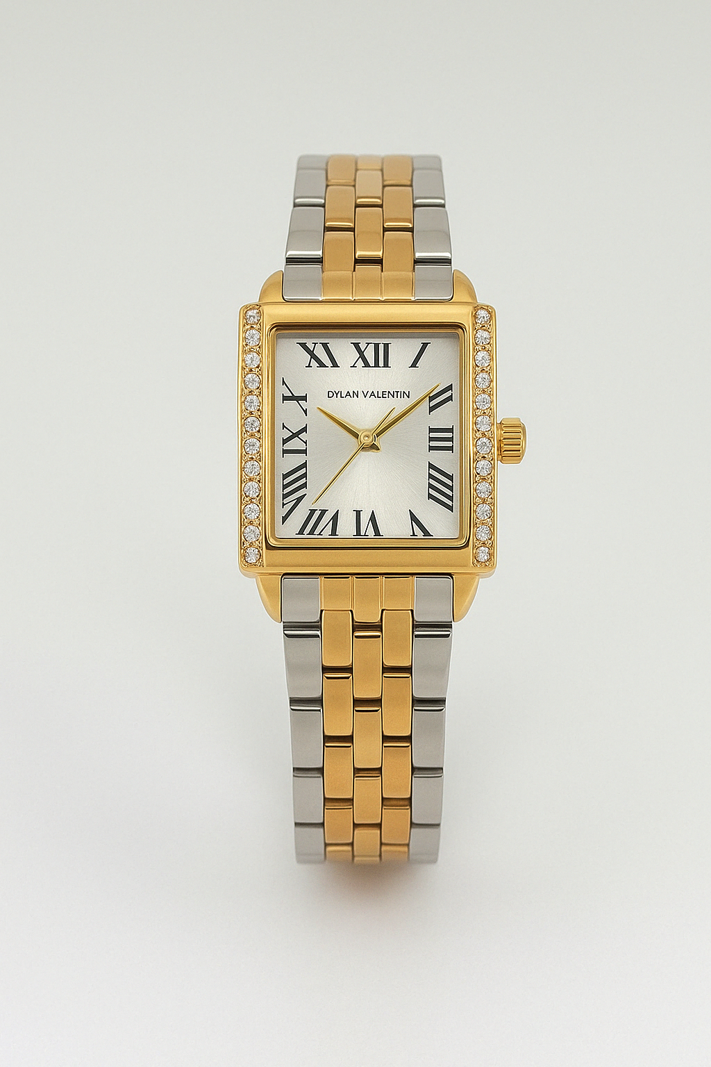 Montre Stella argenté doré fond blanc