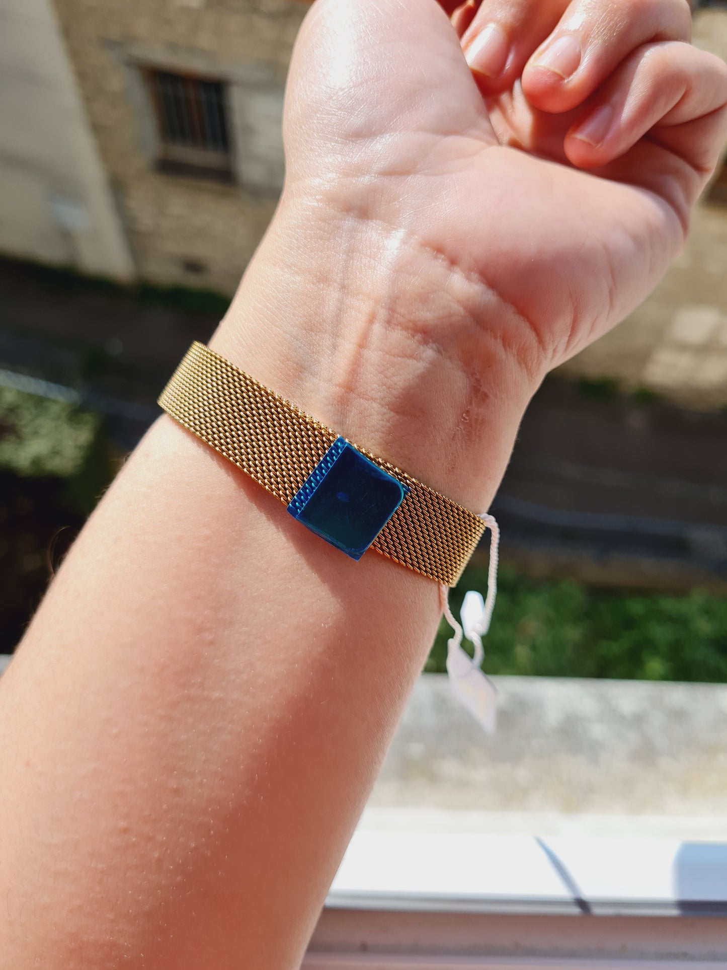 Montre Éclat doré fond vert