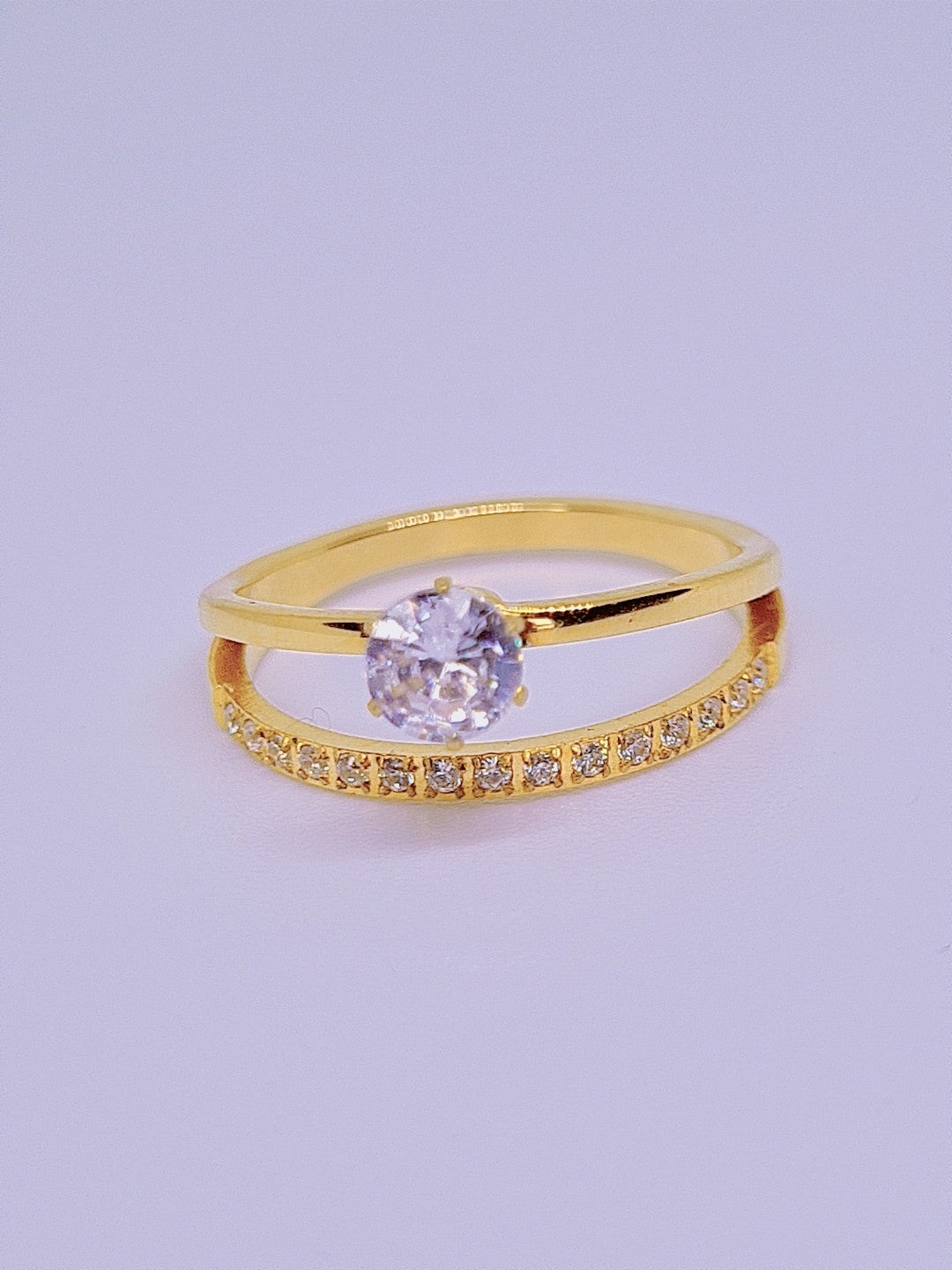 Bague Lien Intemporel Acier inoxydable plaquée or 18k 8g