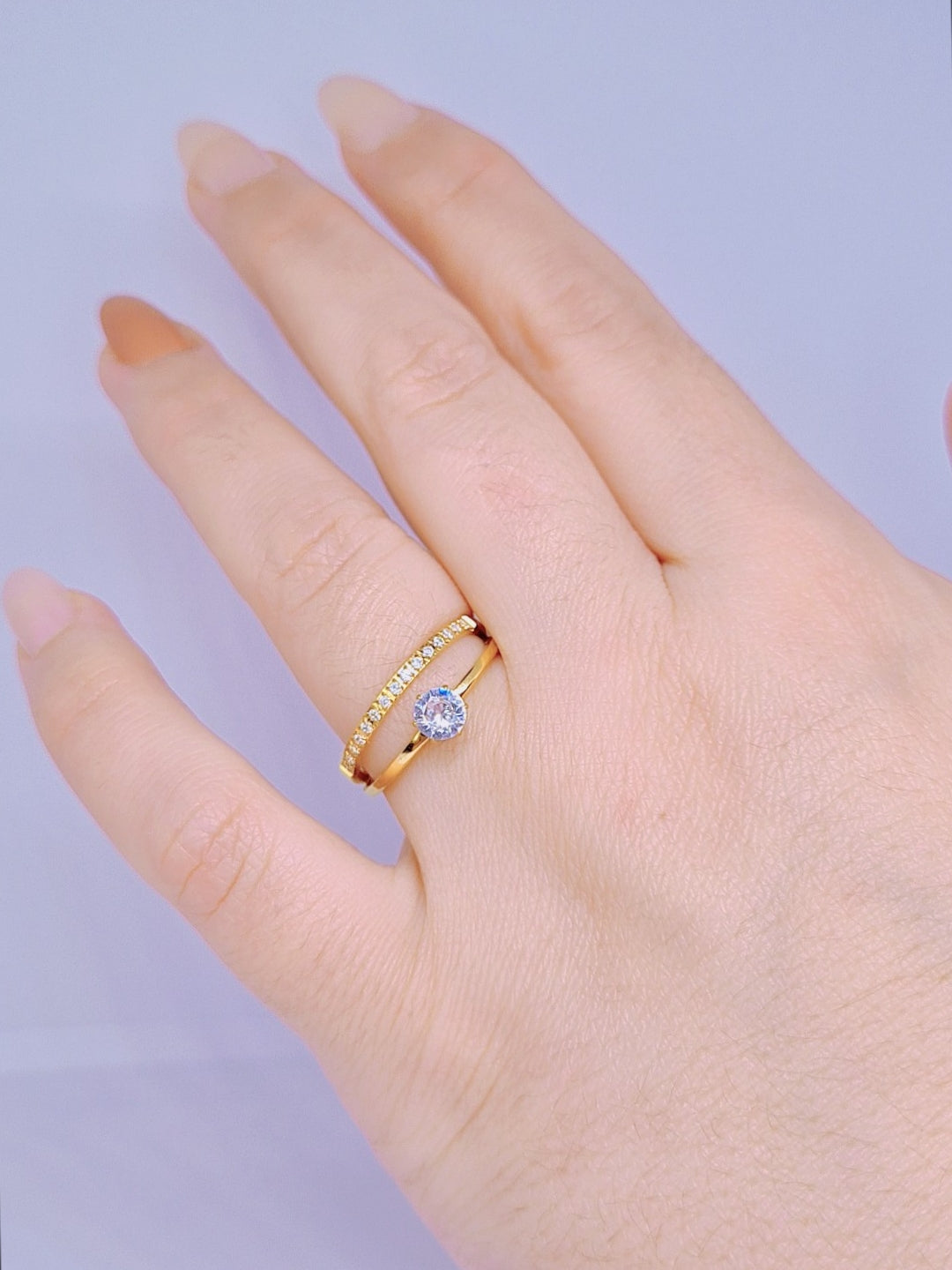 Bague Lien Intemporel Acier inoxydable plaquée or 18k 8g