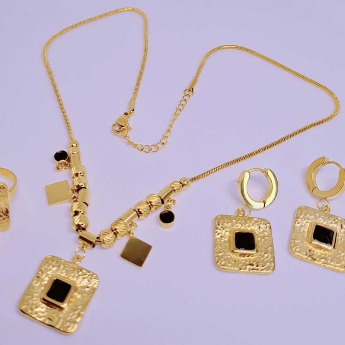 Collier Lamedina Acier inoxydable plaqué Or 18K 13g