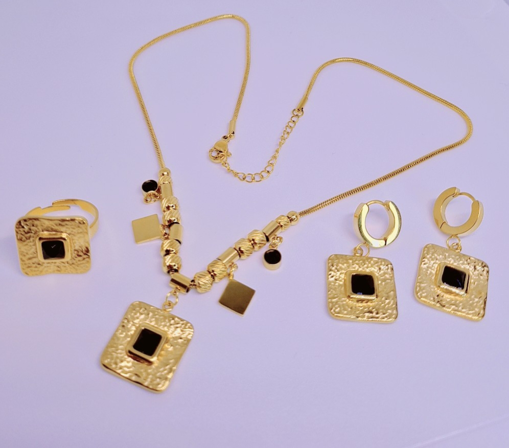 Boucles d'oreilles Lamedina Acier inoxydable plaqué Or 18K 9g