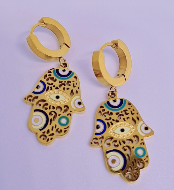 Boucles d'oreilles Khemissa Acier inoxydable plaqué Or 18K 6g