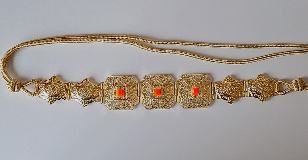 Mdama Ceinture Caftan fermeture Majdoul Orange