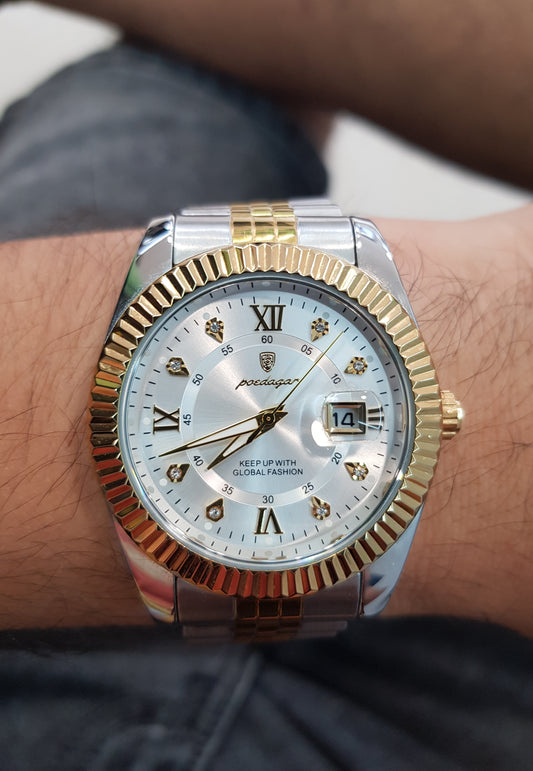 Montre Chicago fire argenté doré fond blanc