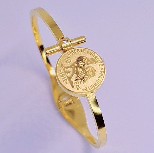 Bracelet Frenchy Acier inoxydable plaqué Or 18K 14g