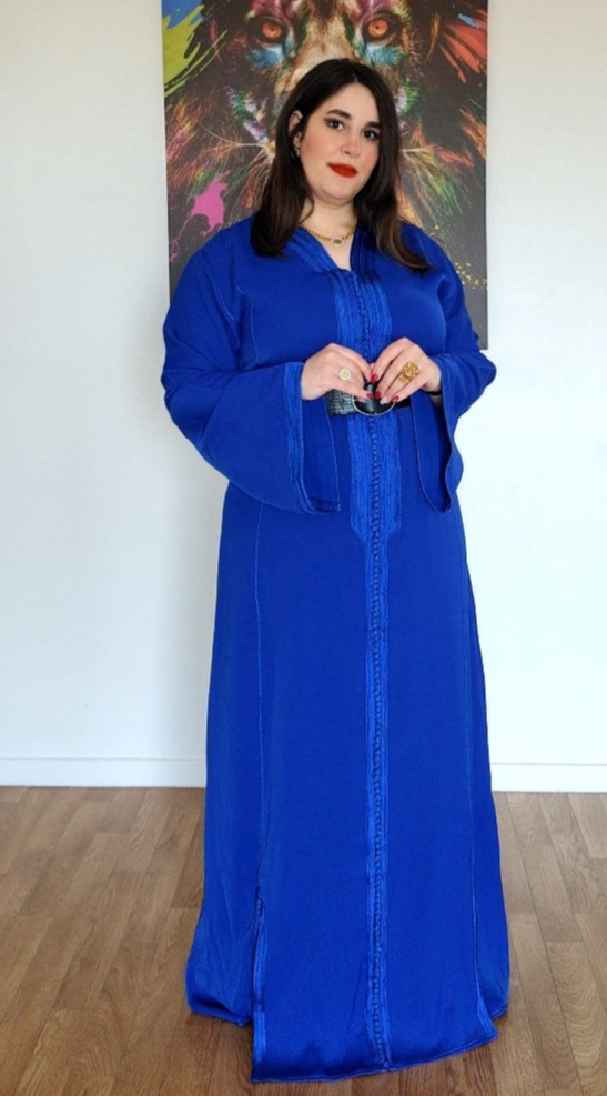 Caftan Élégance Royale Bleu - Taille standard (M - L - XL)