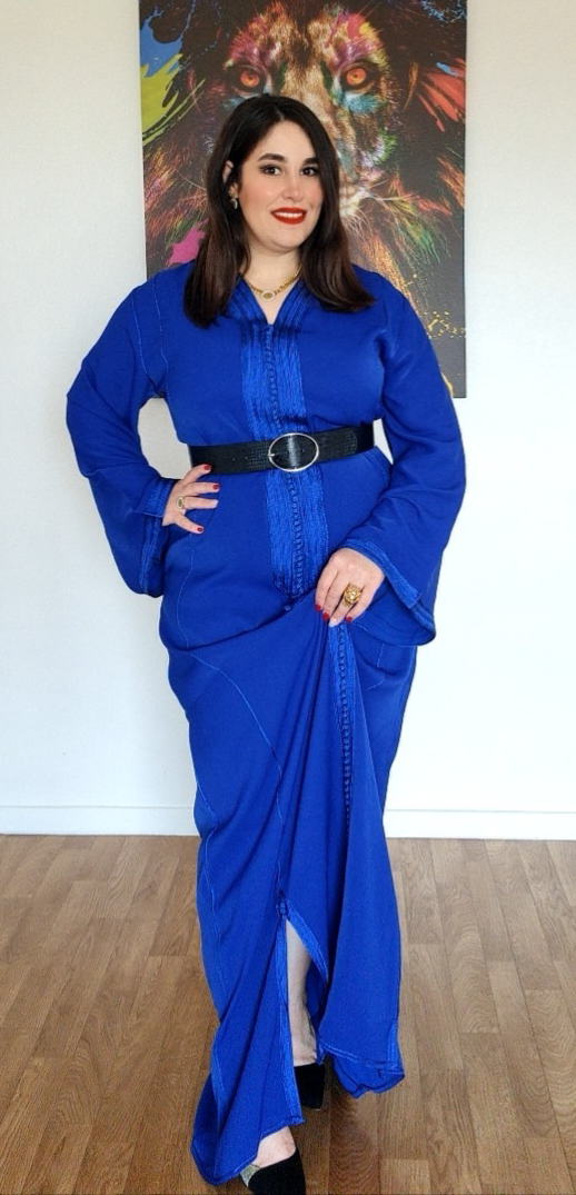 Caftan Élégance Royale Bleu - Taille standard (M - L - XL)